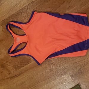 Champion girls racer back top size S (6-6x) orange and blue